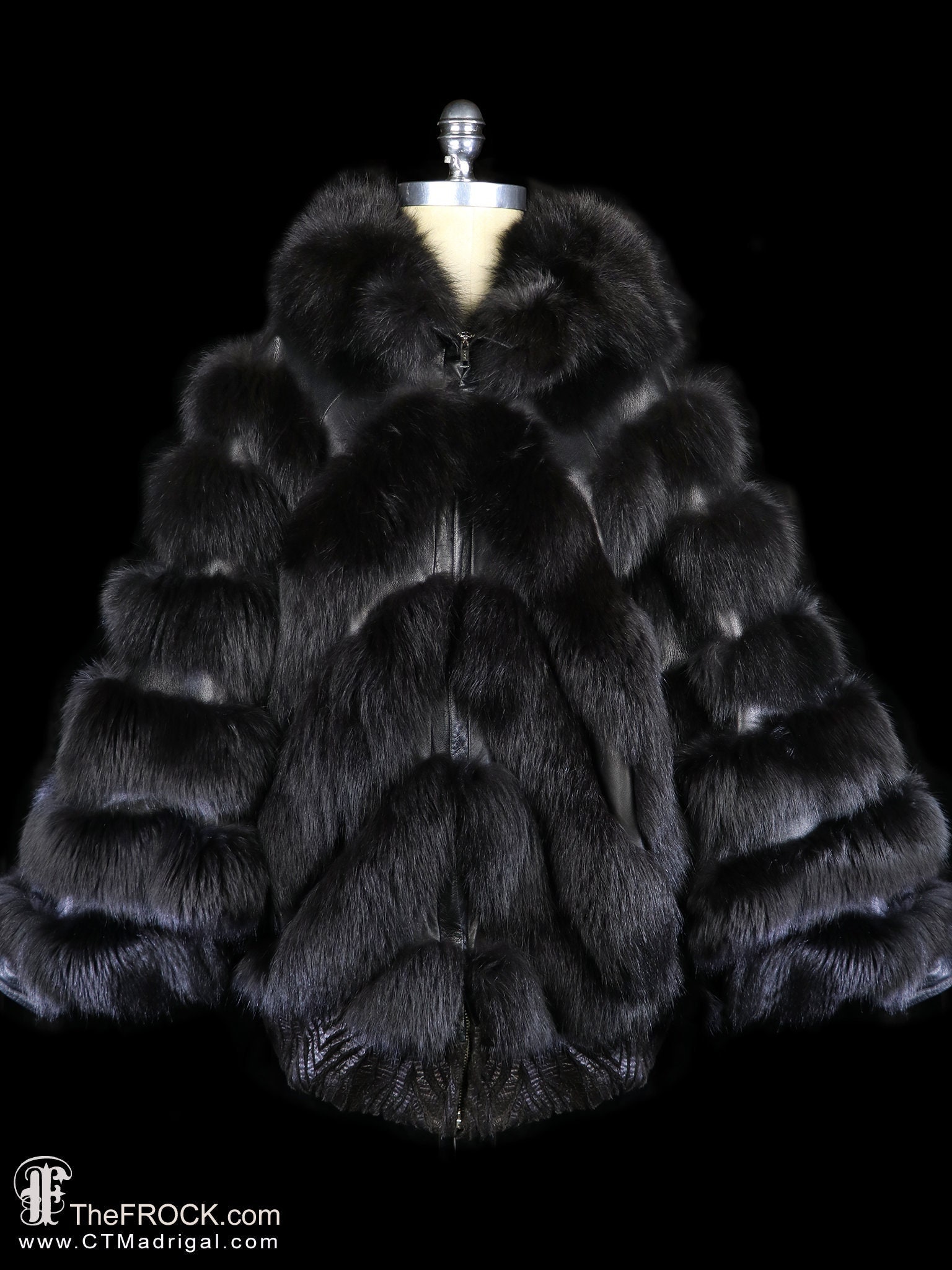 Balenciaga Fox Fur Leather Coat Soft Black Lambskin Jacket - Etsy