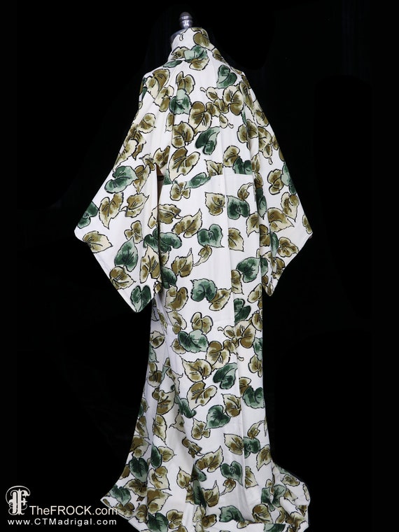 Antique silk kimono, robe, coat or dressing gown,… - image 7