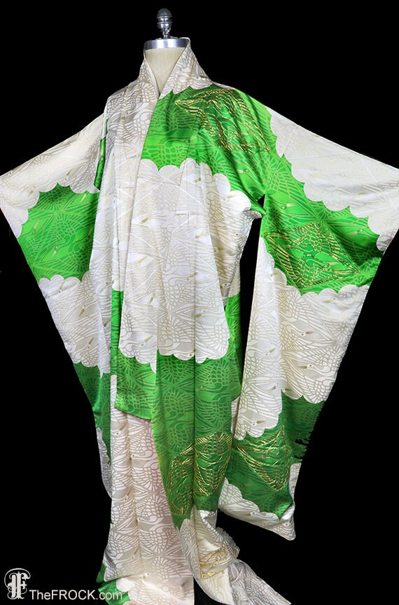 Vintage silk kimono, robe, coat or dressing gown,… - image 5