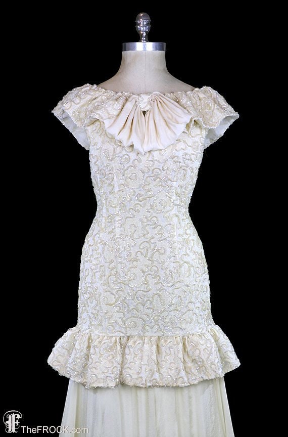 metallic lace up dress Janie Metallic Lace-Up Mermaid Formal Dress main image 0