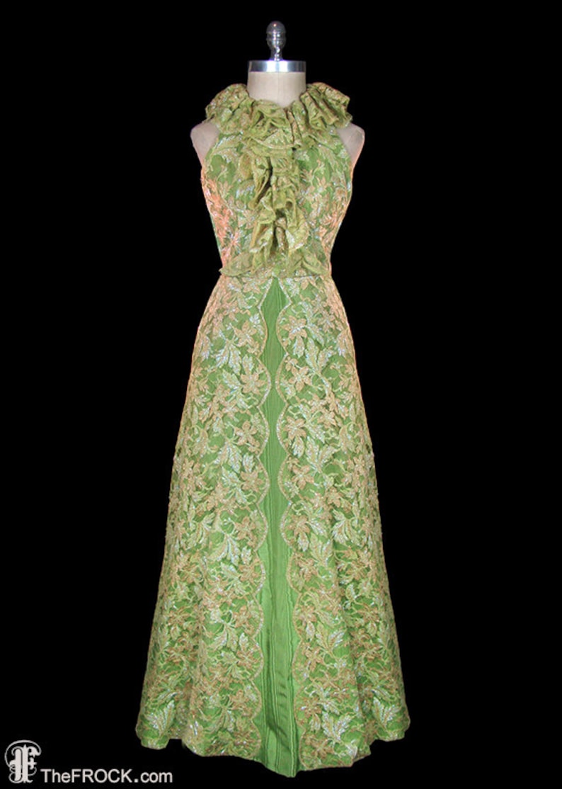 oscar de la renta green gown