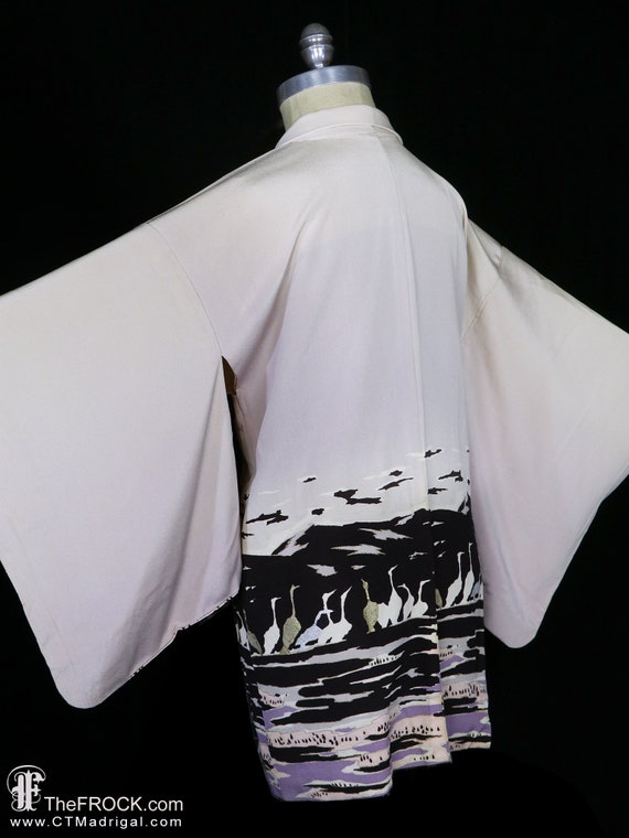 Antique silk kimono, robe or jacket or dressing g… - image 6