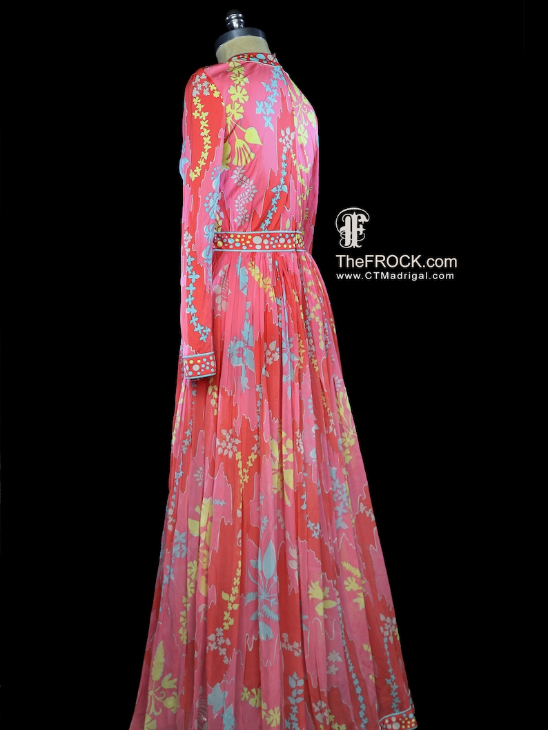 1960s Bessi Silk Printed Maxi Dress main image 1