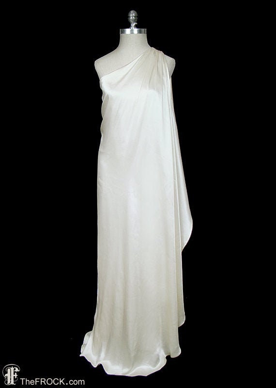 Halston toga dress, grecian goddess wedding or ev… - image 1