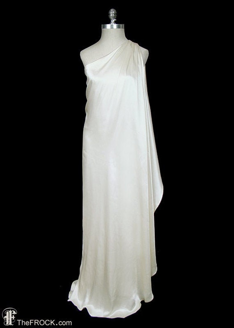 Halston toga dress vintage grecian goddess wedding or evening | Etsy