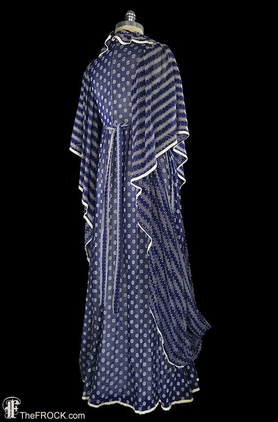 1960s British couture maxi dress, Gina Fratini ru… - image 6