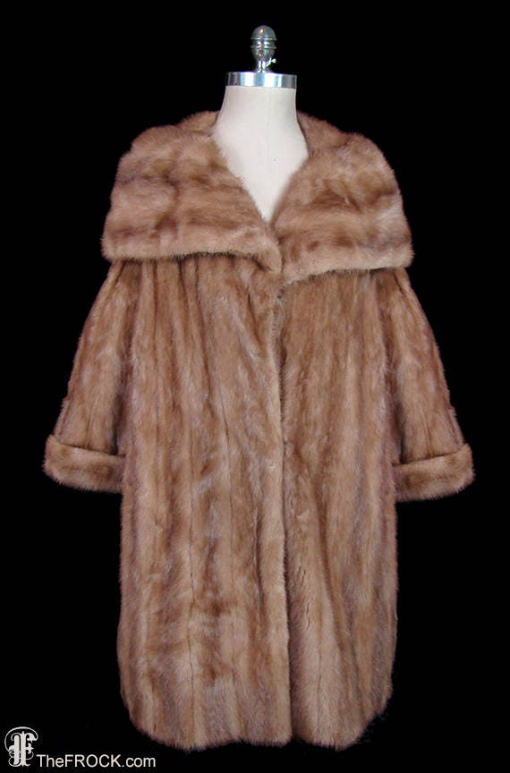 Luxury Vintage MINK Fur Coat, REAL FUR Mink Jacket, Autumn Haze