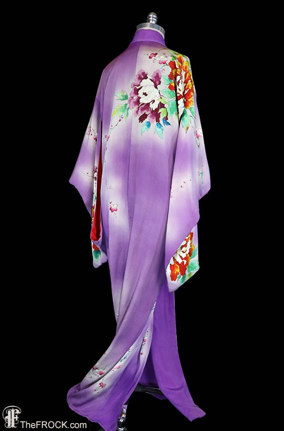 1930s silk kimono, robe or coat or dressing gown,… - image 5