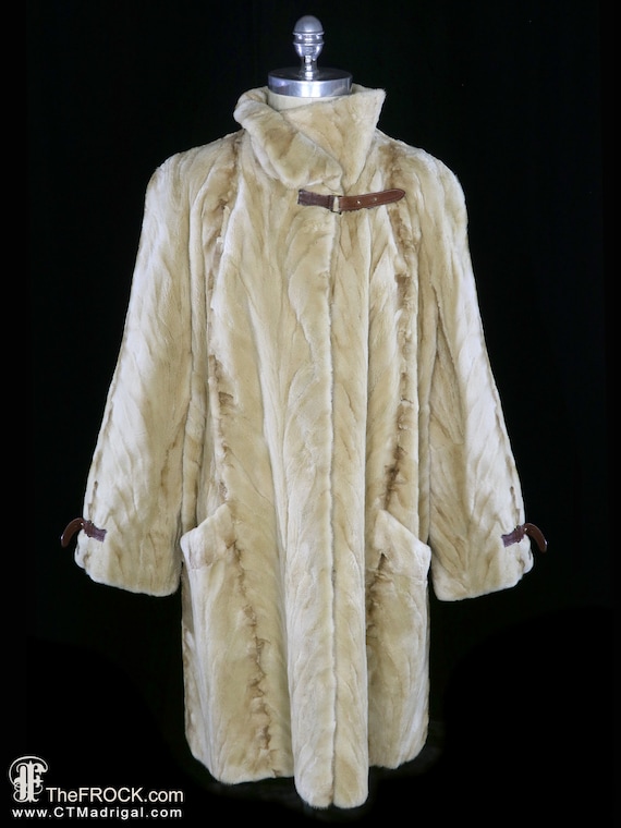 Galanos mink coat, designer sheared fur jacket, J… - image 2