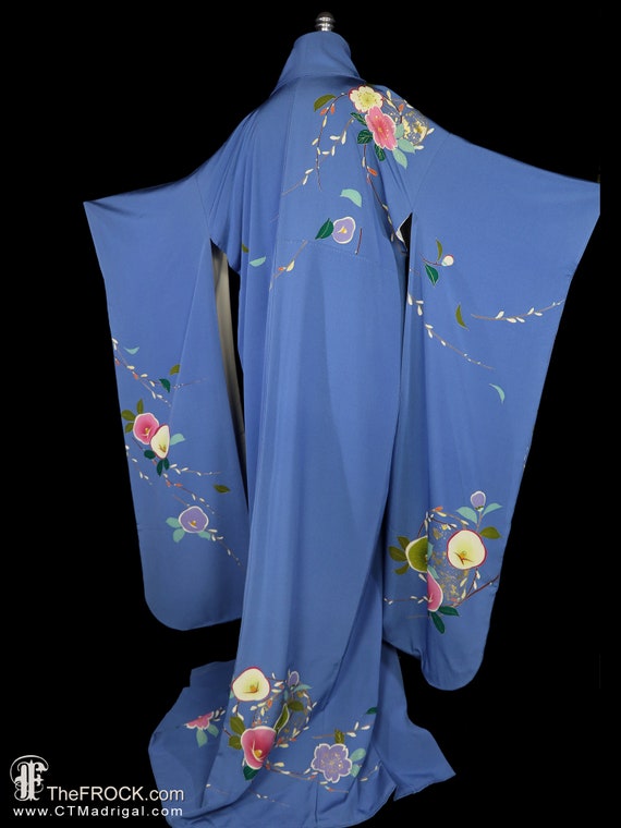 Vintage silk kimono, robe or coat or dressing gow… - image 8