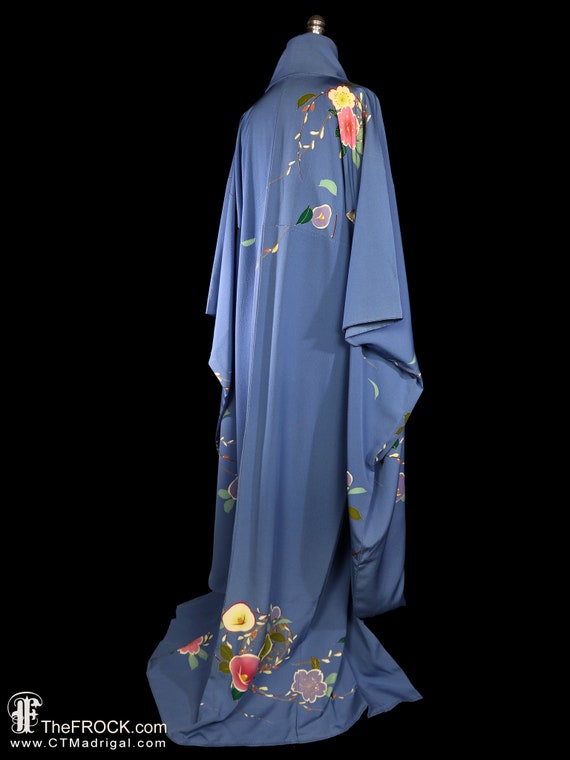 Vintage silk kimono, robe or coat or dressing gow… - image 7
