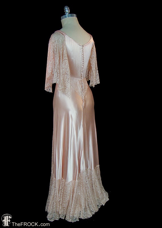 1930s Blush Pink Evening Gown or Wedding Dress Antique - Etsy Australia