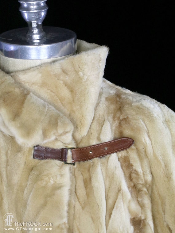 Galanos mink coat, designer sheared fur jacket, J… - image 1