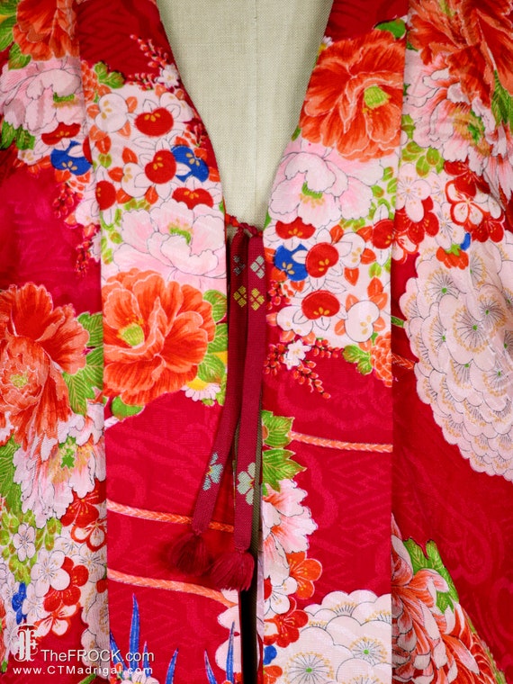 Antique silk haori kimono, robe or jacket or dres… - image 3