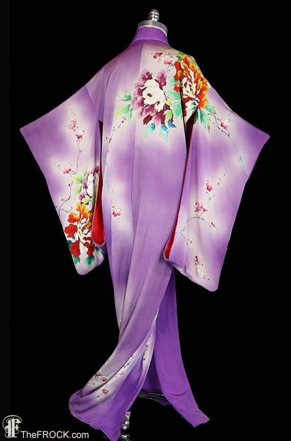 1930s silk kimono, robe or coat or dressing gown,… - image 7