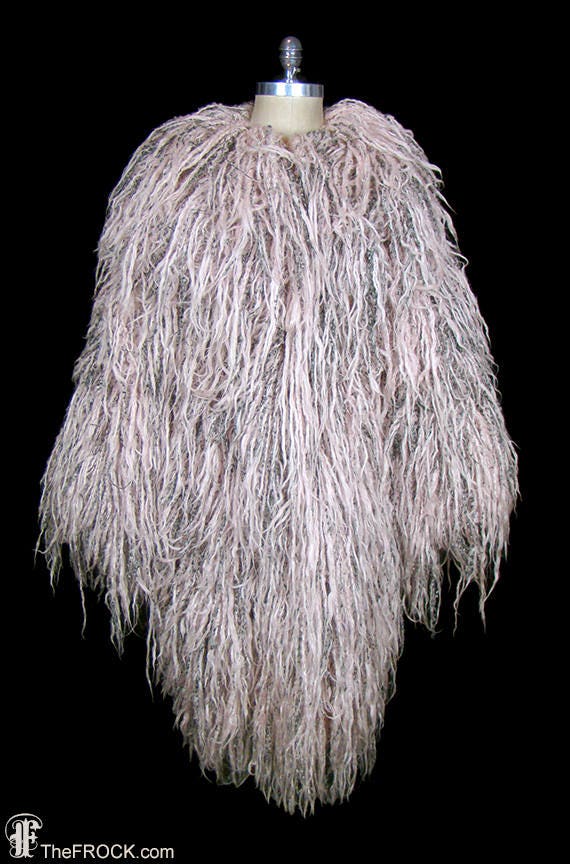Mens goat fur hot sale coat