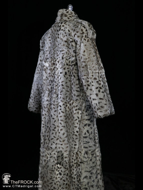 Long fur coat, spotted rabbit fur jacket animal p… - image 6