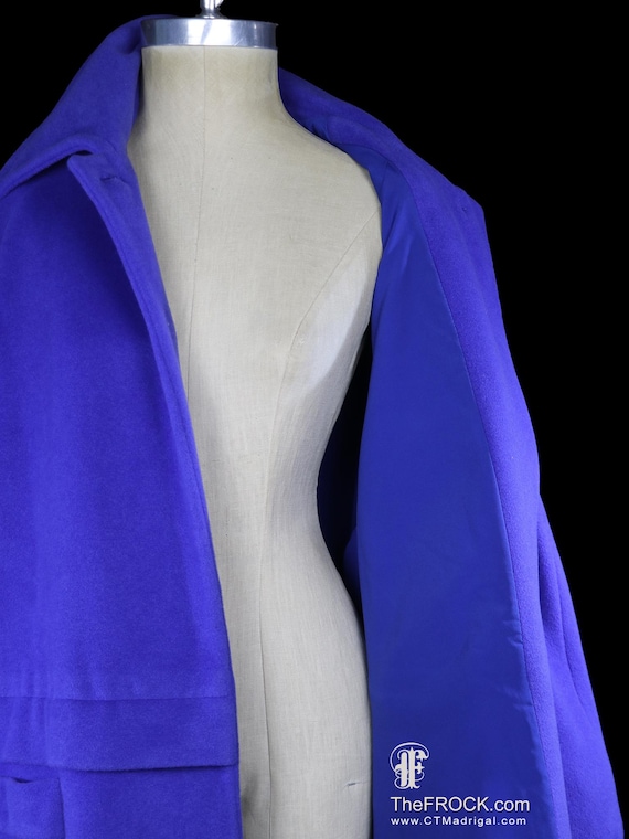 Vintage Valentino Coat Blue Cashmere Jacket French Designer