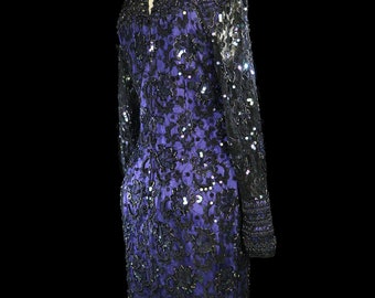 purple and black sequin dress Luxury Sequin Mermaid Purple Sequin prom dress in Black with Purple - Elegant Plus Size Evening Gown for Girls, Glittery Formal Occasion Wear