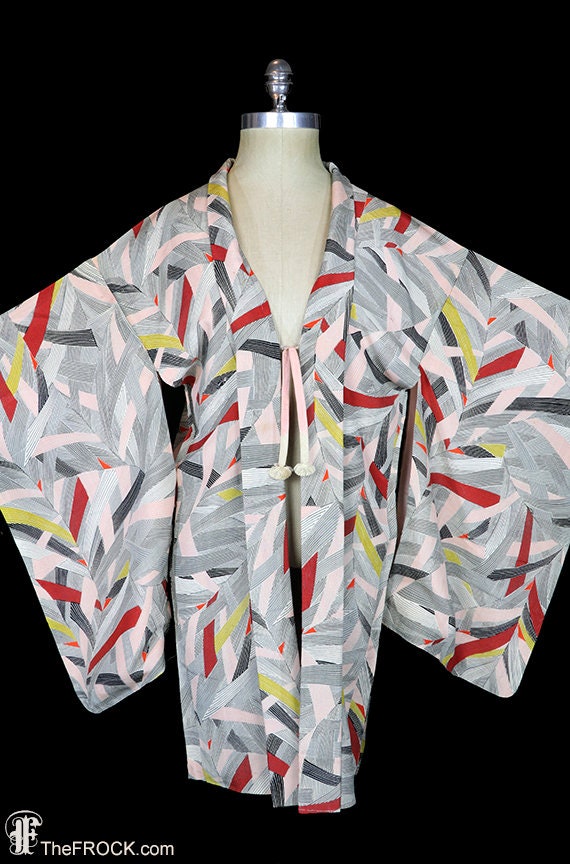 Antique silk kimono, robe or jacket or dressing go