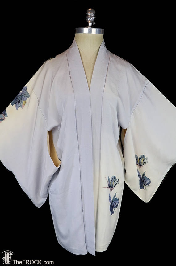 Antique silk kimono, robe or jacket or dressing g… - image 1