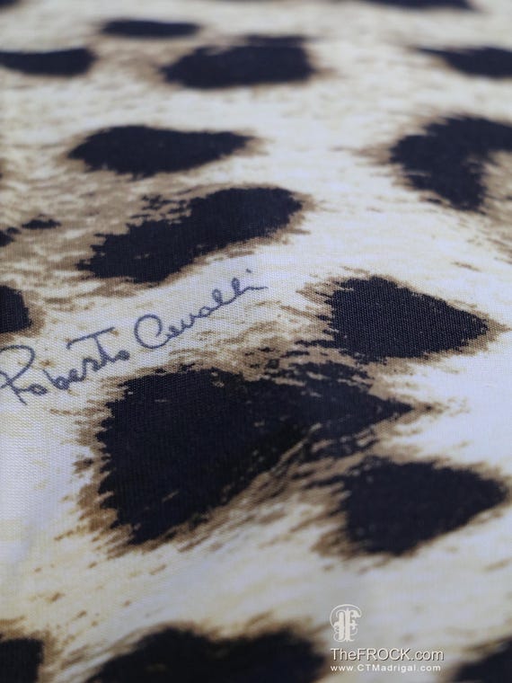 Roberto Cavalli leopard pattern print cocktail dr… - image 5