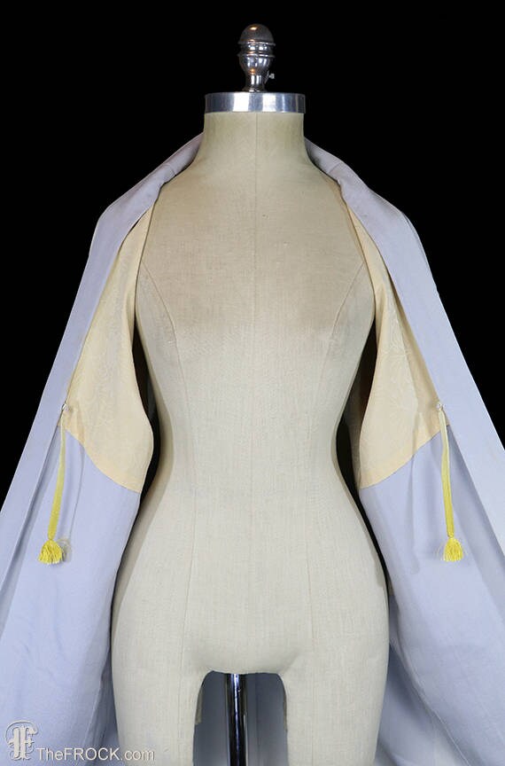 Antique silk kimono, robe or jacket or dressing g… - image 6