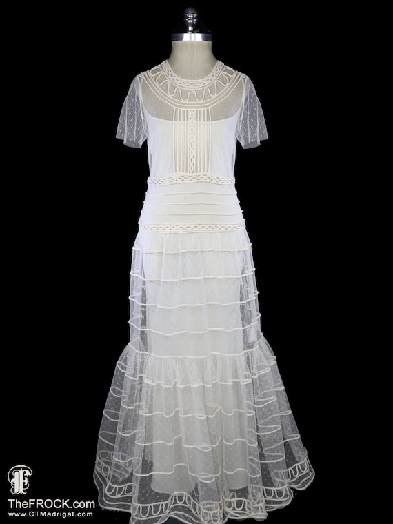 Valentino Maxi Dress or Wedding Gown Mermaid Hem Short Sleeve English Net  Tulle Passementerie Red Label Victorian Edwardian Style Lawn Dress - Etsy