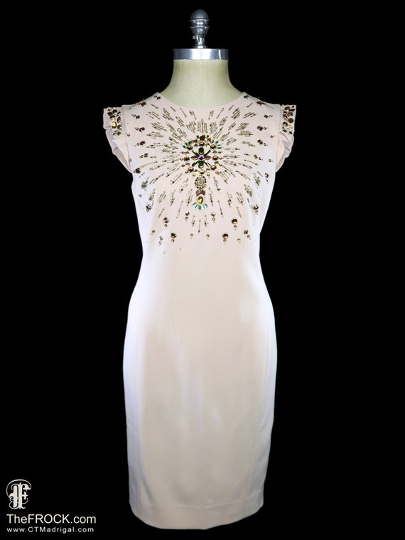 princess polly baby blue dress FRAME The Beaded Trim Mini Dress main image 1