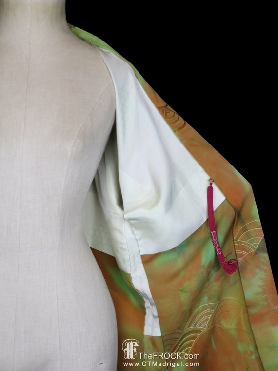 Old silk haori kimono, robe or jacket or dressing… - image 7