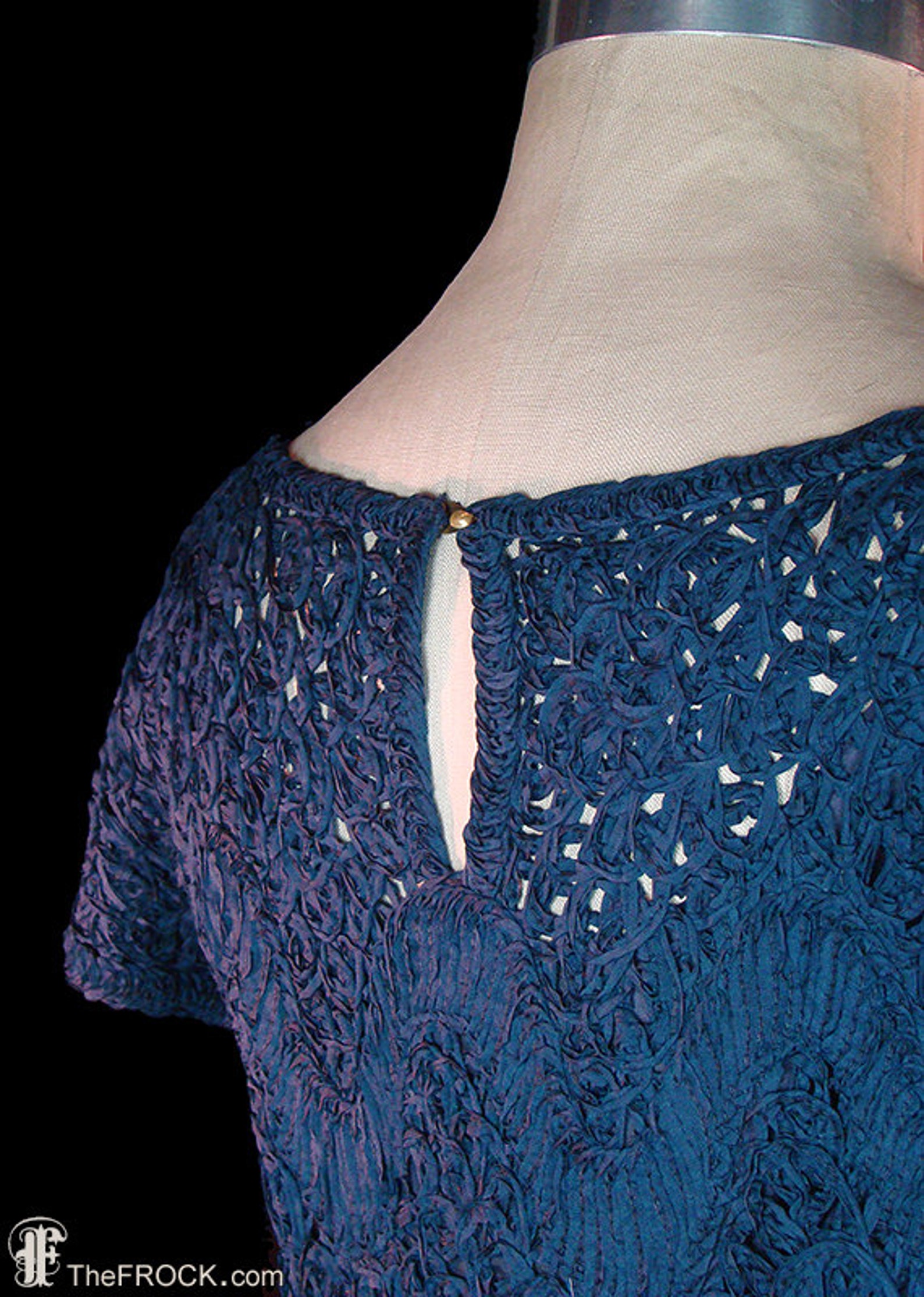 1930s Gown Midnight Blue Ribbon & Silk Chiffon Art Deco Belt - Etsy