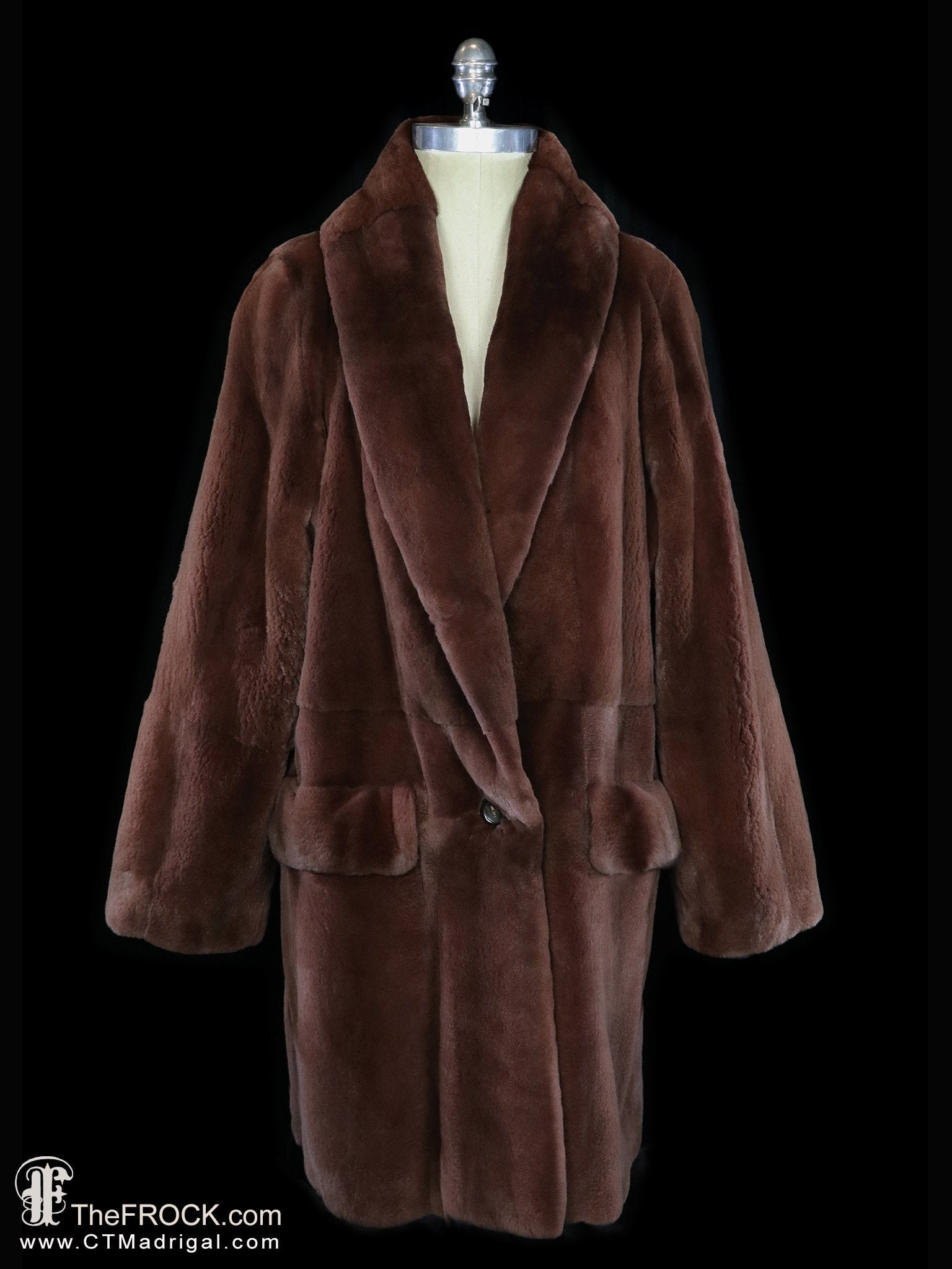 Galanos Mink Coat, Designer Fur Jacket Jacket, James Galanos