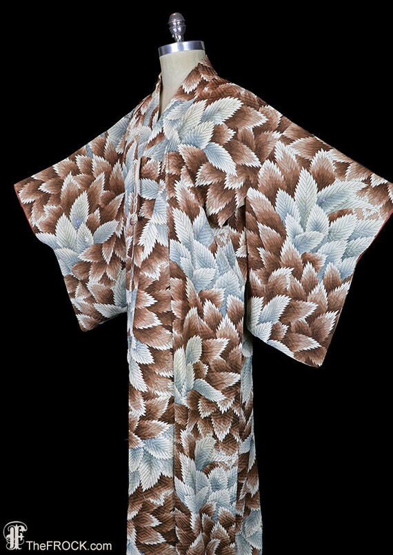 Antique silk kimono, robe, coat or dressing gown,… - image 6