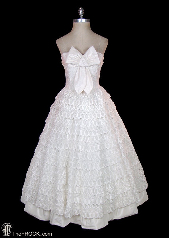 Evening or Wedding Dress Vintage Silk Taffeta - Etsy