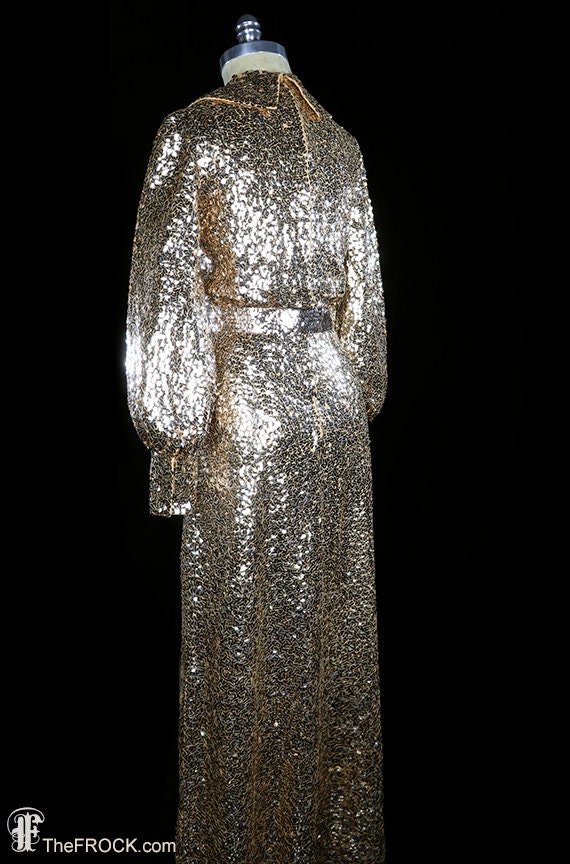 green emerald velvet dress Deme by Gabriella Shimmer Sequin Maxi Dress main image 1