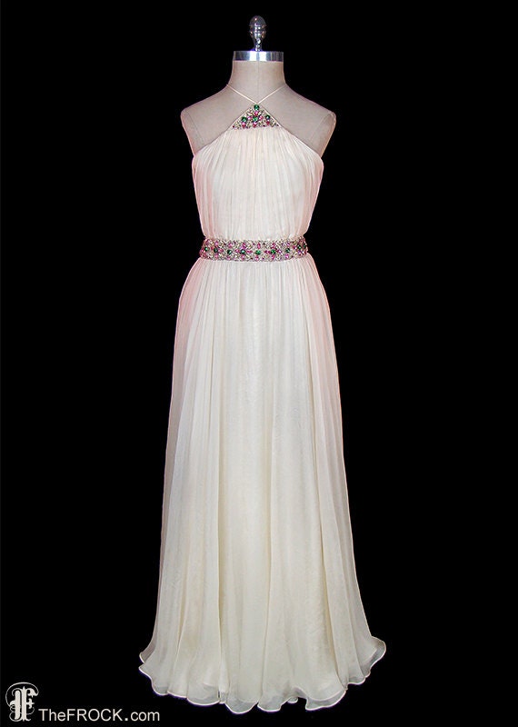 1930s wedding / evening dress, Jean Harlow vintag… - image 1