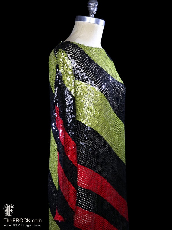 Sonia Rykiel sequin knit dress, heavily beaded lo… - image 4