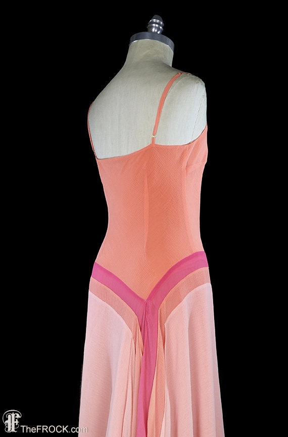 Donna Karan Silk Chiffon Maxi Dress 