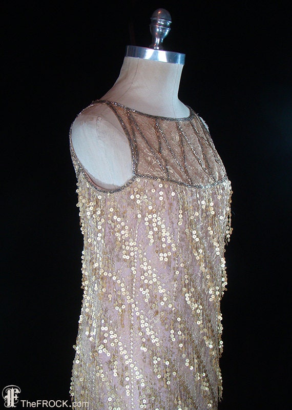 Bob Mackie vintage 1980s bead & sequined fringe l… - image 4