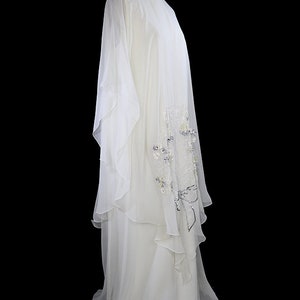 Holy Grail Rare Coveted 1970s Jean Varon Low Scoop Neckline Chiffon Maxi Dress