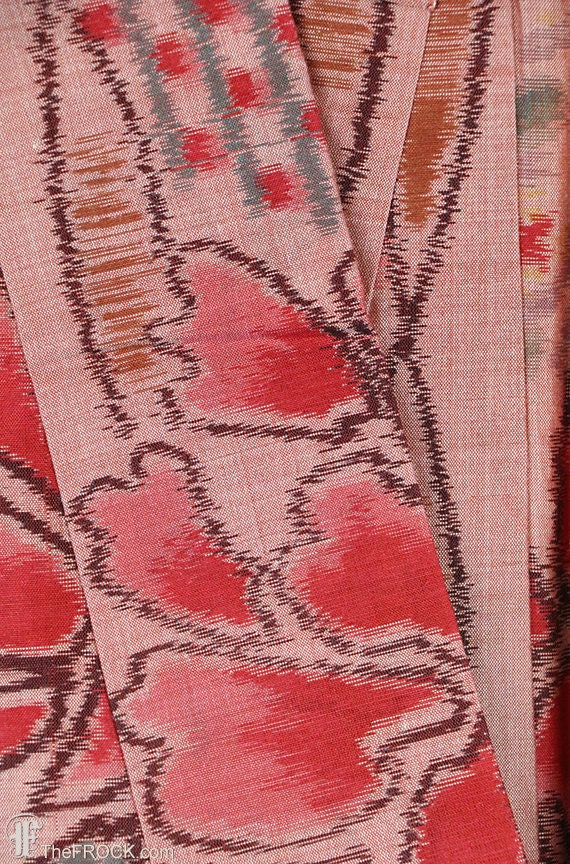 Antique ikat silk kimono, robe or coat or dressin… - image 2