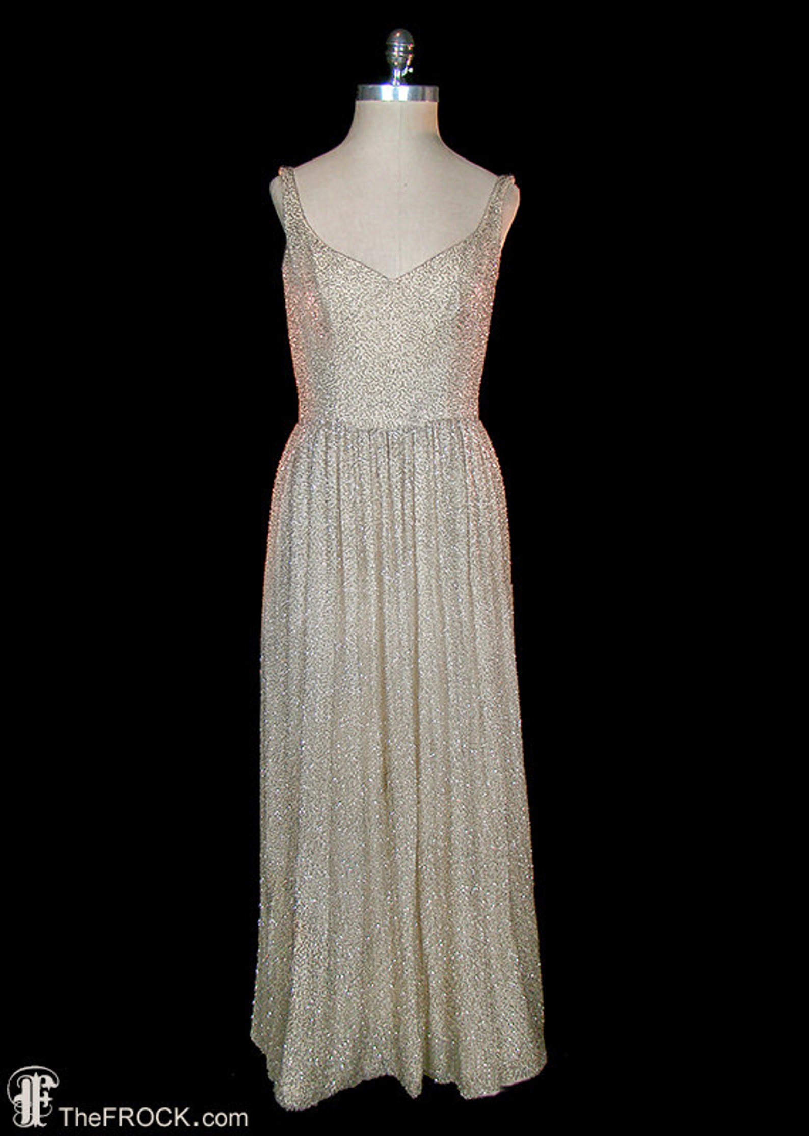 Jean Louis 1960s Glass Beaded Silk Gown Golden Ivory French | Etsy