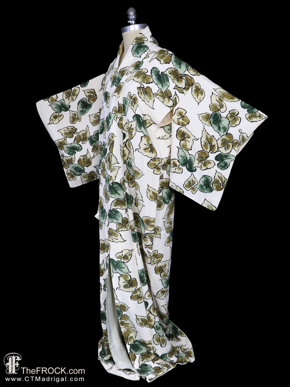 Antique silk kimono, robe, coat or dressing gown,… - image 6