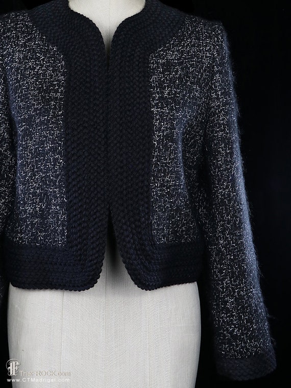 Yves Saint Laurent jacket coat, vintage boucle kn… - image 2