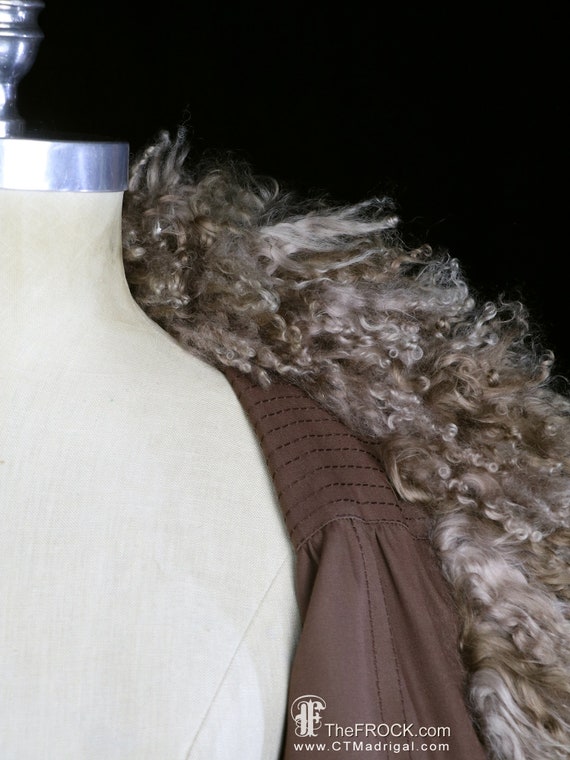 FENDI Logo Fox Fur Coat, Mongolian Lamb Fur Collar Trim FENDI Logo Fox Fur Coat, Mongolian Lamb Fur Collar Trim