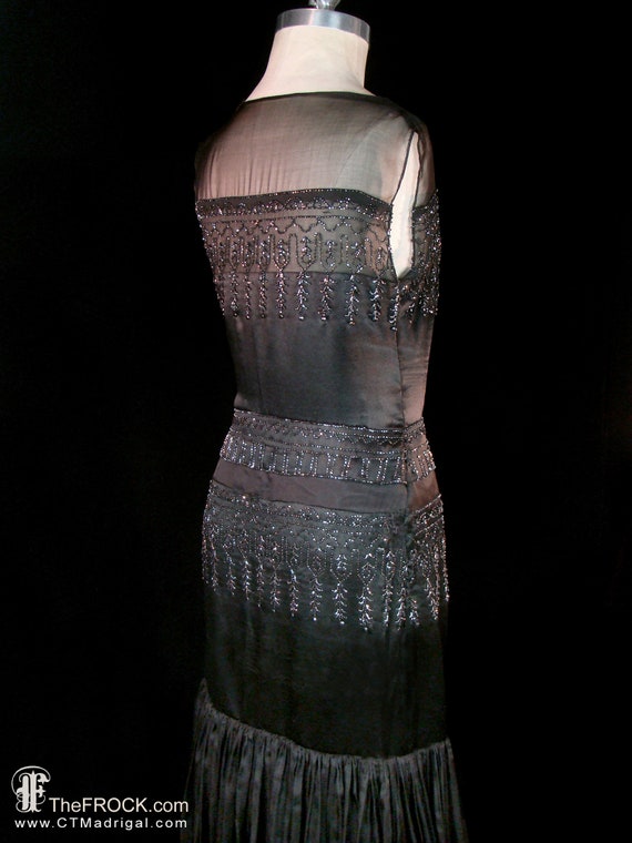 Art Deco era beaded dress, 1930s flapper gown 192… - image 4