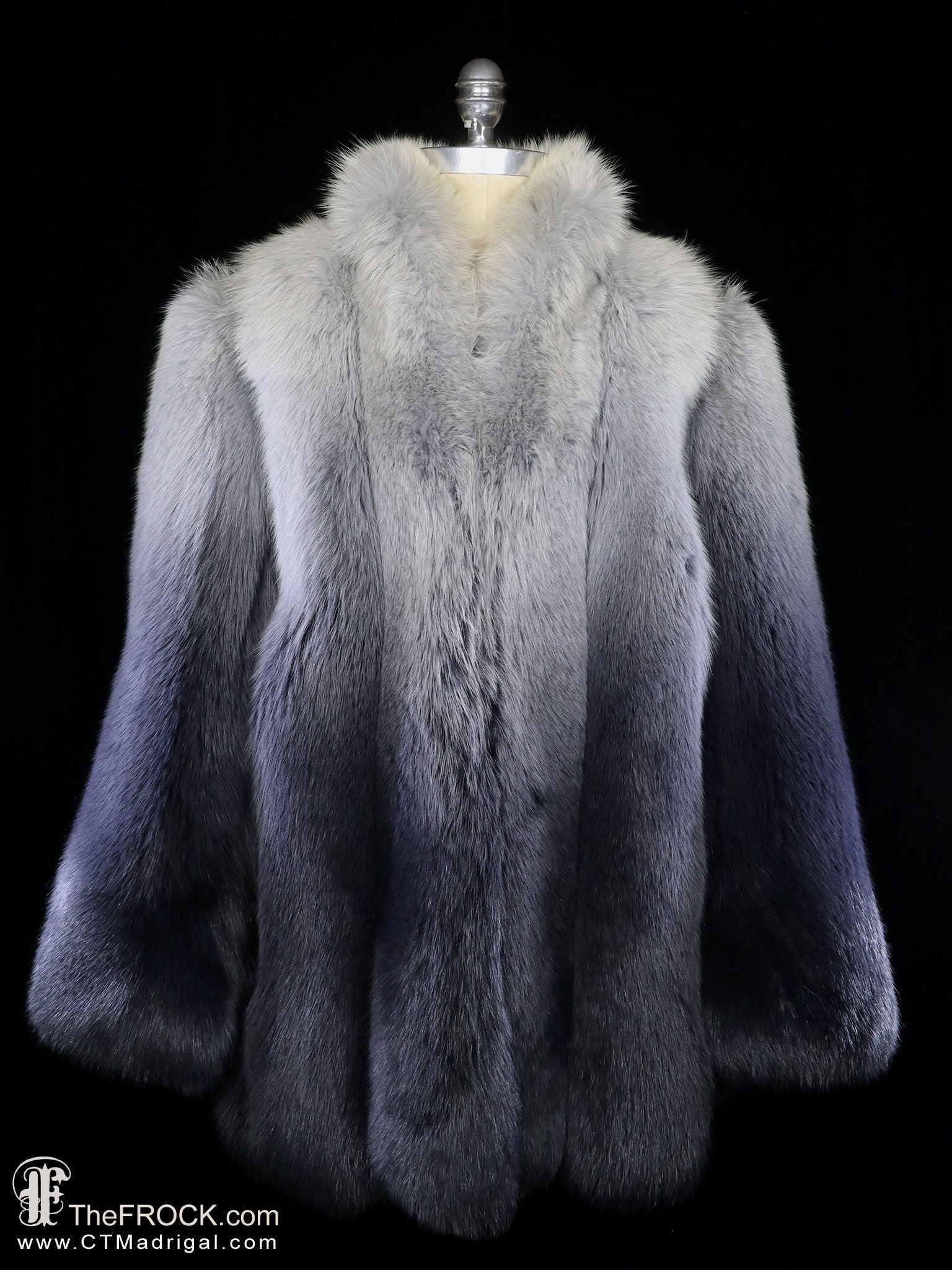 52 Inch LONG BLUE FOX Coat ,fur Coat With Whole Skins,fur Jacket,luxury Fur  Coat,available in Various Fox Colours,perfect Gift,customizable 