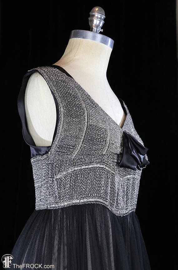 1930s art deco beaded gown, post flapper dress, b… - image 3