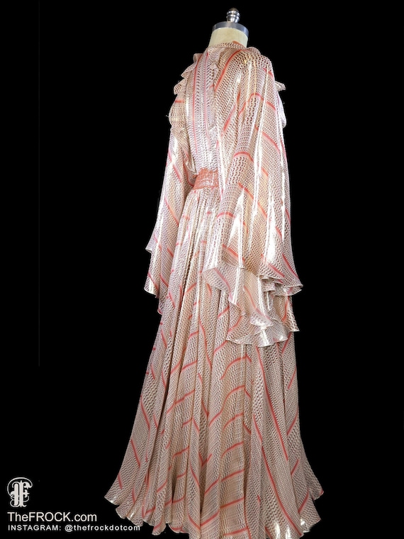 Giambattista Valli Maxi Dress Metallic Gold Red Carpet Gown Avant