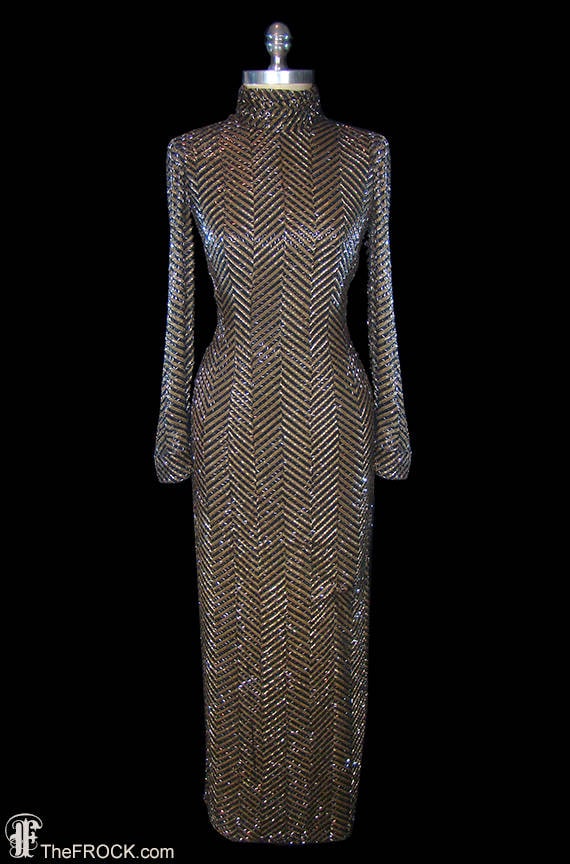 beaded gown